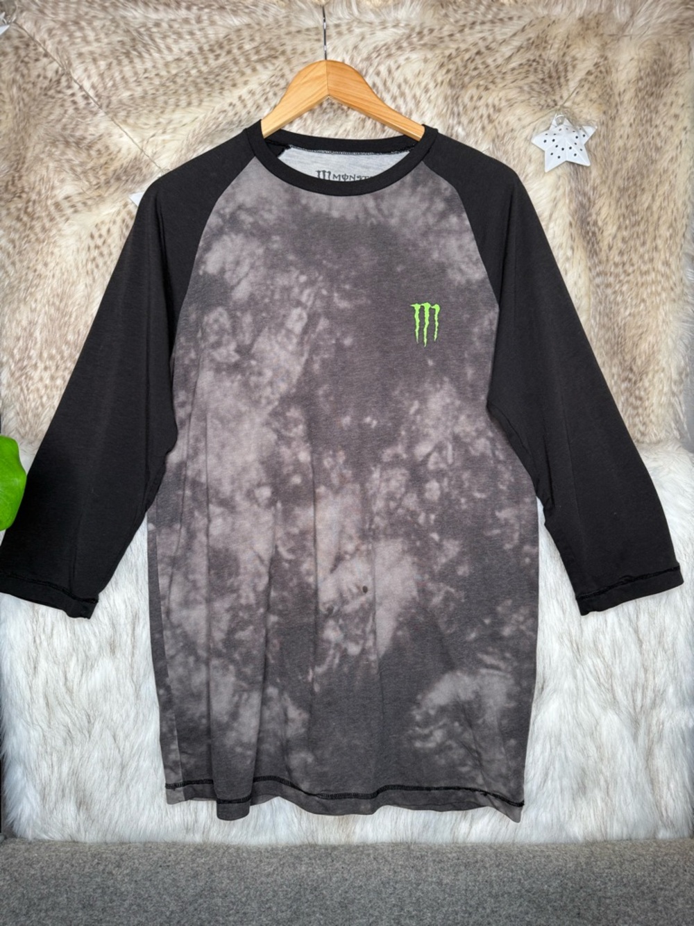 Monster Energy Black/Grey Tie-Dye T-Shirt